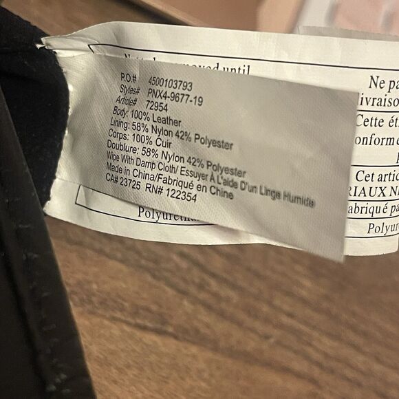 Aritzia Auxiliary Black Leather Tote Bag Purse Carry All + Coin Purse EUC - Picture 16 of 16